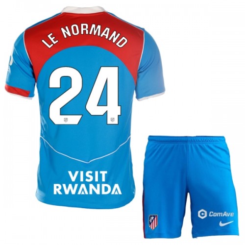 Officiële Voetbalshirt + Korte Broek Atlético Madrid Le Normand 24 Derde 2025-26 - Kids Officiële Voetbalshirt + Korte Broek Atlético Madrid Le Normand 24 Derde 2025-26 - Kids